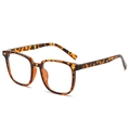 Occhiali quadrati montatura completa tartarugata classica con lenti trasparenti - Montatura Leopardata