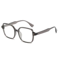 Montatura per occhiali quadrata grigio trasparente con borchie dorate eleganti - Grigio Trasparente