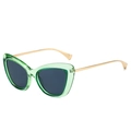 Occhiali da sole cat-eye chic con montatura verde chiaro e stanghette dorate - Standard / Standard montatura verde lenti grigie (incl. IVA 13%)