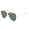 Klassieke aviator zonnebril met goudkleurig roestvrijstalen frame en groene glazen - Normaal / Gouden Frame Donkergroene Lenzen