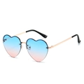 Gafas de sol de corazón sin montura con lentes degradadas azul y rosa y metal - Régulier / Azul Rosa