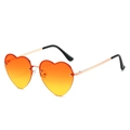 Gafas de sol de corazón sin montura con lentes degradadas naranjas y montura dorada - Régulier / Naranja