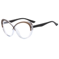 Gafas cat eye con filtro de luz azul y montura con diseño único de infinito - Gris Transparente