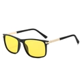 Lunettes de conduite polarisées pour hommes avec monture noire et branches dorées - Standard / Standard (incl. 13 % TVA) monture noire verres jaunes
