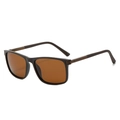 Lunettes de soleil polarisées pour hommes avec monture marron foncé et verres thé - Standard / Standard (incluant facture TVA 13 %) monture thé verres thé