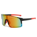 Lunettes de soleil de sport avec verres arc-en-ciel et monture noire mate pour vélo - Standard / Régulier (TVA 13 % incluse) C5 monture noire verres rouges