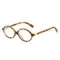 Lunettes de soleil ovales vintage en écaille de tortue avec détails dorés chic - Standard / Standard (TVA 13 % incluse) monture imprimé léopard avec verres clairs
