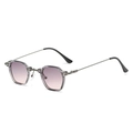 Hip hop punk sunglasses with transparent grey frame and purple pink gradient lenses - Regular / Regular (Inc. 13% VAT) Gray Frame with Gradient Gray Lenses