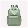 Zaino in tessuto oxford verde chiaro con ampio scomparto principale e tasca frontale - Verde