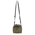 Sac bandoulière minimaliste vert olive avec cordon de serrage et bandoulière réglable - Vert