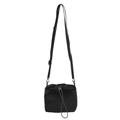 Petit sac bandoulière noir avec fermeture à cordon et bandoulière réglable pratique - Noir
