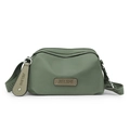Sac bandoulière imperméable en nylon vert foncé avec bandoulière réglable - Vert prune
