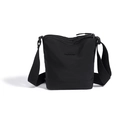 Bolso cubo de nailon negro con logo BASUANGREN y correa ancha de hombro ajustable - Negro