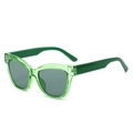 Occhiali da sole cat eye con montatura verde traslucido e stanghette verde scuro - Regolare / Standard (IVA 13% inclusa) Montatura verde / Lenti verdi