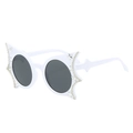 White cat-eye sunglasses with star details and sparkling rhinestones for women - Regular / Regular (Incl. 13% VAT) White Frame Grey Lenses