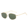 Lunettes de soleil aviateur en métal doré avec verres vert foncé et double pont - Standard / Monture Dorée Verres Vert Foncé