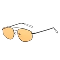 Lunettes de soleil aviateur avec verres orange et monture noire à double pont - Standard / Monture Noire Verres Oranges