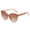 Women's vintage oversized sunglasses with amber frame and brown gradient lenses - Regular / Regular (Inc. 13% VAT) Milk Tea Frame & Tea Lenses