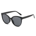 Occhiali da sole cat-eye neri oversize alla moda con lenti scure per un look da strada - Montatura Nera Lenti Grigie