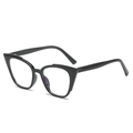 Montatura occhiali da vista gatto neri da donna con lenti anti-luce blu e design moderno - Nero Lucido