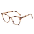 Occhiali anti luce blu gatto con montatura vintage in tartaruga maculata marrone - Stampa leopardata