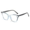 Occhiali anti luce blu stile occhio di gatto con montatura azzurro chiaro e nero - Blu trasparente