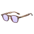 Occhiali da sole hip-hop rétro con montatura tartarugata e lenti viola - Regolare / Montatura Leopardata Lente Viola
