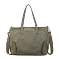 Olive green Oxford cloth tote bag with adjustable shoulder strap and large capacity - Green