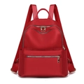 Zaino rosso in tessuto Oxford con scomparti multipli a cerniera e grande capacità - Rosso Grande