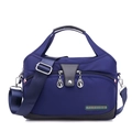 Waterproof navy blue oxford nylon tote bag with adjustable shoulder strap and large capacity - Turquoise Blue