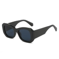 Gafas de sol negras clásicas de gran tamaño con montura gruesa y diseño cuadrado retro - Montura Negra Lentes Grises