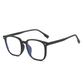 Occhiali retrò ultraleggeri in TR90 nero opaco con eleganti rivetti in argento - Nero Opaco