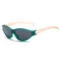 Kids sports sunglasses with translucent green frames and light pink temples for UV400 protection - Regular / Standard Green Frame Grey Lenses (Incl. 13% VAT)