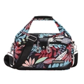 Lightweight waterproof nylon crossbody bag with colorful leaf patterns on black fabric - Leaf Pattern Style (PT2132款一)