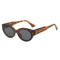 Occhiali da sole vintage cat eye con montatura leopardata tartarugata e lenti scure - Montatura Leopardata Lenti Grigie
