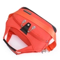 Vibrant orange waterproof Oxford nylon handbag with black trim and fashion logo - Orange