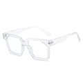 Quadratische transparente Sonnenbrille mit klaren Gläsern im modischen Vintage PC Design - Normal / Standard transparenter Rahmen mit klaren Gläsern (inkl. 13 % MwSt.)
