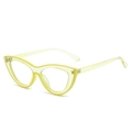 Cat-Eye-Brille mit lichtdurchlässigem gelbem TR90-Rahmen und Blaulichtfilter-Gläsern - Gelb