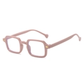Lunettes anti-lumière bleue à monture carrée rétro en finition rose poudré - Rose