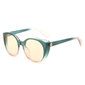 Lunettes de soleil œil de chat avec monture dégradé vert ambre et verres teintés - Standard / Standard (incl. 13 % TVA) monture verte verres champagne