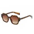 Lunettes de soleil tendance monture écaille avec verres dégradés marron - Standard / Monture Léopard Verres Marron Dégradés