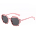 Barbie pink geometric sunglasses with thick plastic frames and dark grey lenses - Regular / Standard (Incl. 13% VAT) Pink Frame with Grey Lenses