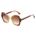 Gafas de sol cuadradas retro con lentes degradados marrones y montura de acetato ámbar - Montura Té Lente Té Degradado