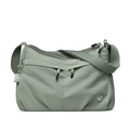 Borsa a tracolla in nylon verde salvia impermeabile con tasche a cerniera multiple - verde chiaro