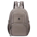 Zaino grigio-marrone minimalista con spallacci ergonomici e tasche multifunzionali - Cachi Scuro