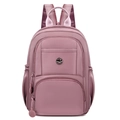 Versatile dusty rose travel backpack for men and women with multi-compartment storage - Bean Paste Purple