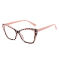 Montatura per occhiali cat eye rosa tartarugato in materiale leggero TR90 - Montatura Leopardata Rosa con stanghette rosa (C0.2)