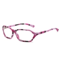 Occhiali da sole Y2K rettangolari con montatura mimetica rosa e lenti trasparenti - Regolare / Montatura tartarugata rosa standard con lenti bianche