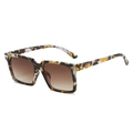 Gafas de sol cuadradas de gran tamaño con montura de carey y lentes marrón degradado - Montura Carey Amarilla Lente Degradada Té