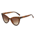 Lunettes de soleil œil-de-chat rétro avec monture écaille et verres dégradés bruns - Monture Léopard Verres Marron Dégradés